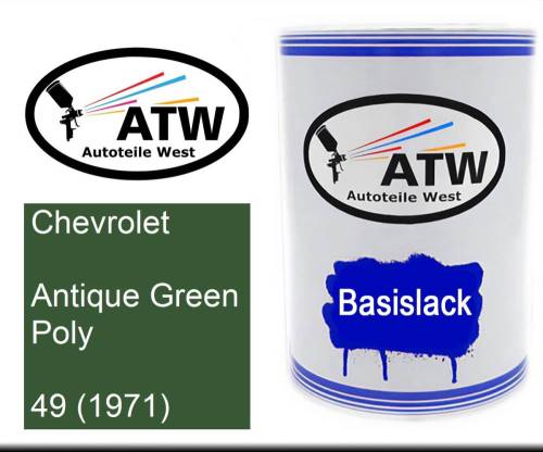 Chevrolet, Antique Green Poly, 49 (1971): 500ml Lackdose, von ATW Autoteile West.